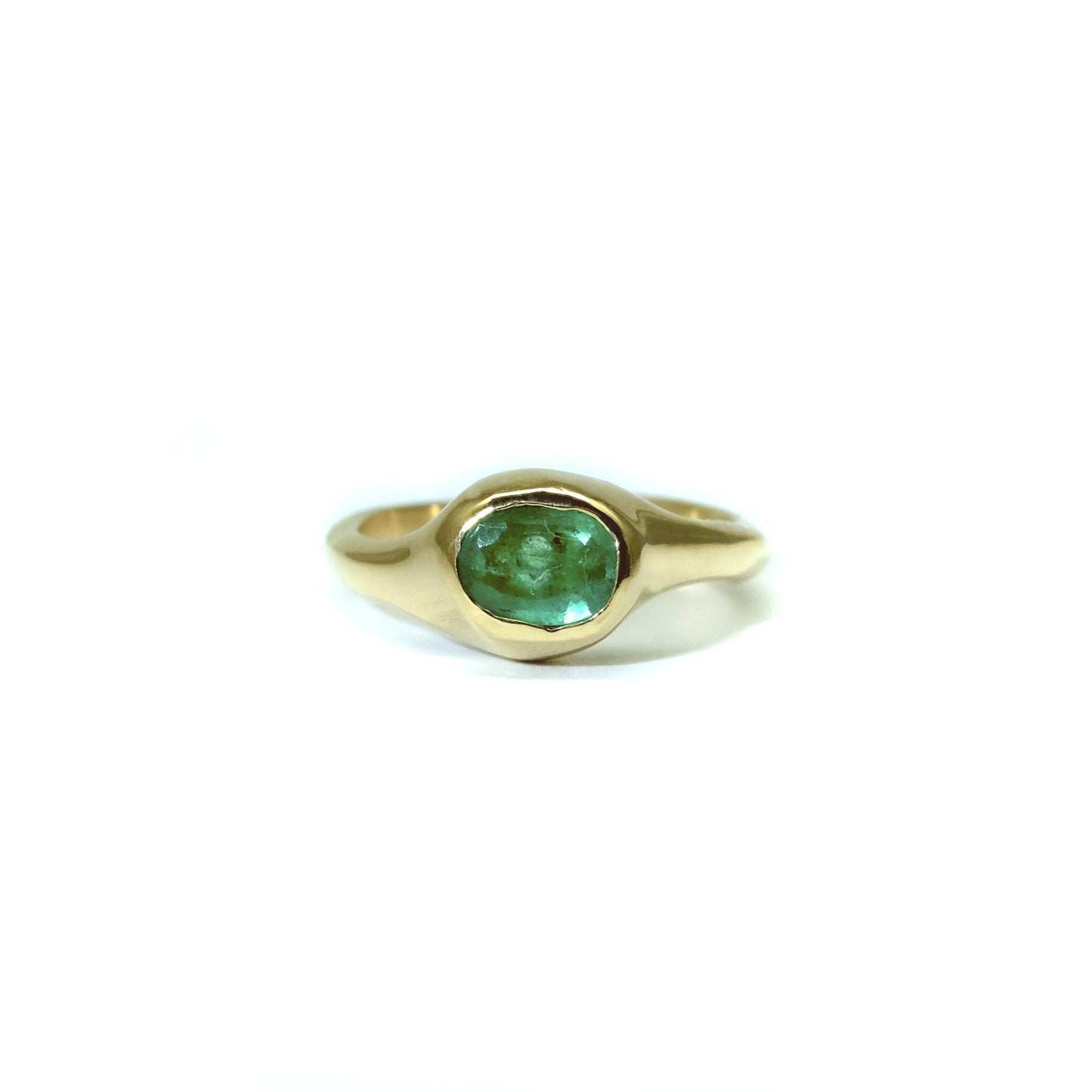 Anillo Irregular - Esmeralda Oval
