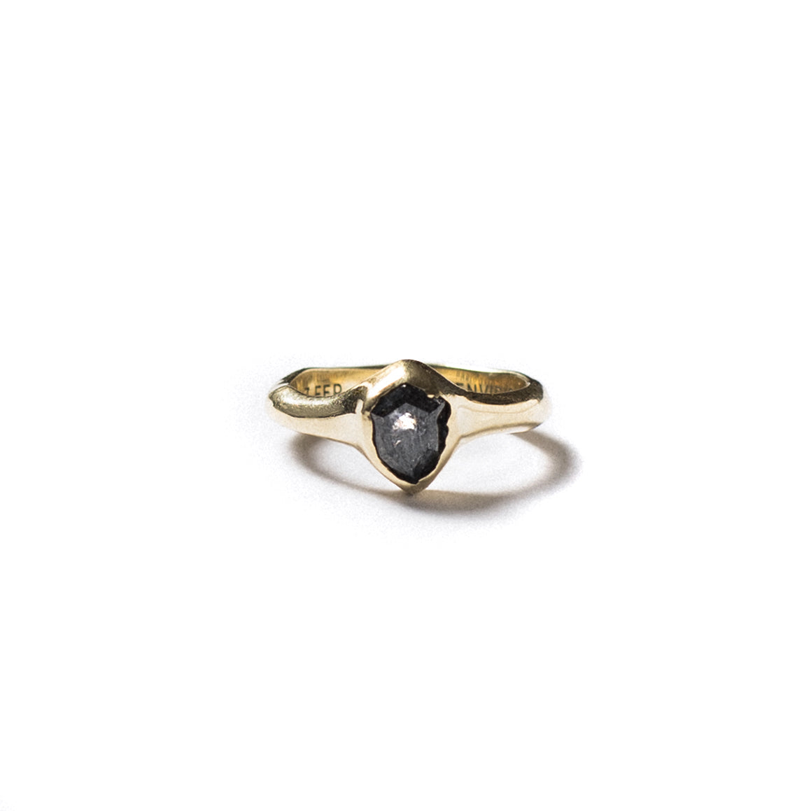 Anillo Irregular — Salt & Pepper Shield Cut