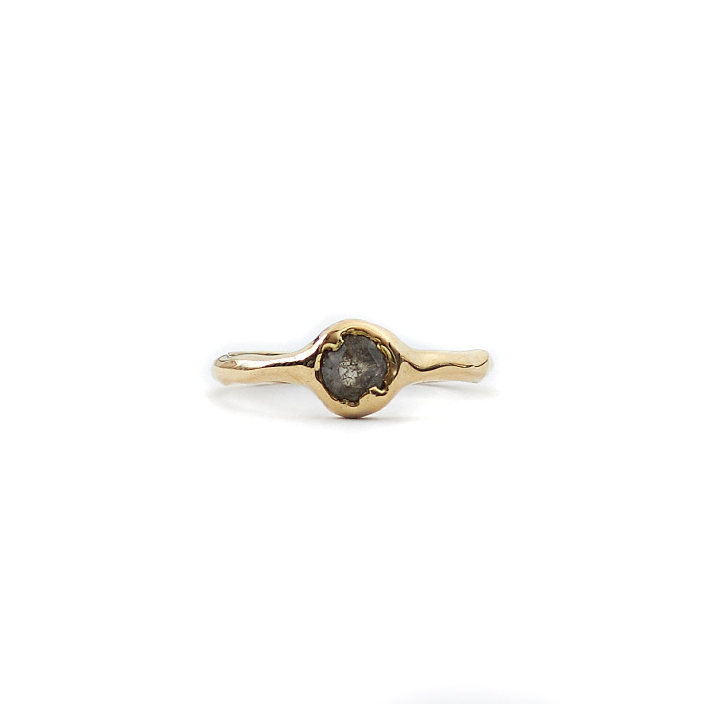 Anillo Irregular - Diamante Salt & Pepper