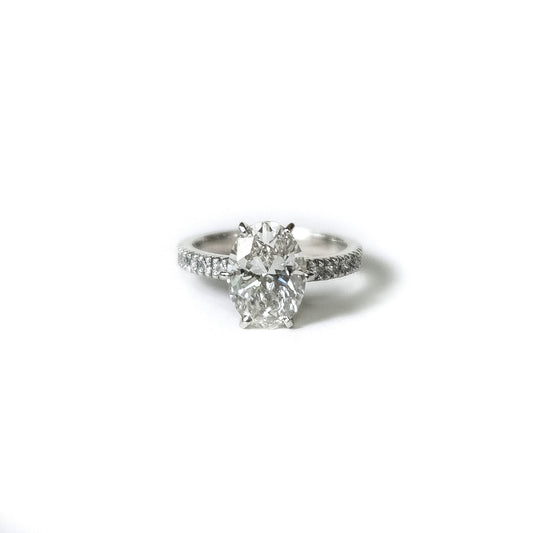 Anillo Compromiso - Platino Diamante Lab